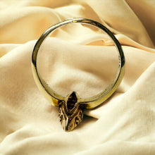 Load image into Gallery viewer, Antique 10k Gold Ruby Diamond Navette Ring Size 7 Rose Cut Gems Victorian 2.4g