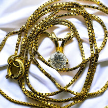 Load image into Gallery viewer, 14K Gold 1/4 Carat Natural Diamond Solitaire Necklace 18" .25ct Genuine Diamond Necklace with Box Chain Anniversary Gift For Wife