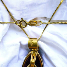 Load image into Gallery viewer, 14k Gold Amethyst Necklace 18" Large 9 CT Pear Cut Purple Amethyst Pendant 5.7g