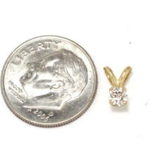 Load image into Gallery viewer, 14K Yellow Gold .10CTW Natural Diamond Solitaire Necklace 18" Anniversary Gift