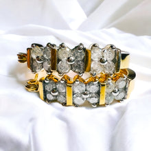 Load image into Gallery viewer, REAL 14k YELLOW GOLD 1.2CTTW 22mm Channel Set NATURAL DIAMOND Hoop Earrings 4.5g