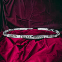 Load image into Gallery viewer, 14k White Gold Diamond Bracelet 7.25" 1/2cttw Diamond Panel Tennis Bracelet 2.5g