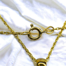 Load image into Gallery viewer, 10k Gold Natural Emerald Necklace 18" Colombian Emerald & Diamond Necklace 1g