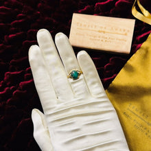 Load image into Gallery viewer, Antique 14k Gold Natural Turquoise Ring Sz 5.25 Victorian Era Cabochon Ring 2.2g Southwestern Cowgirl Cowboy Ring Rodeo Ring 585 Gold