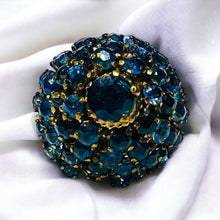 Load image into Gallery viewer, 14k Yellow Gold Antique Sapphire Ring Harem Ring Thai Princess Bangkok Tiered Ring Solid Gold Vintage Earth Mined Gemstones Real Stones engagement rings rings watch gold diamond choker wedding rings pearl jewellery promise rings earrings bracelet necklace