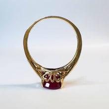 Load image into Gallery viewer, 10k Yellow Gold 2&1/2 CTTW Ruby Ring Size 8.75 Natural Ruby Solitaire Ring 2.4g
