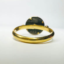 Load image into Gallery viewer, 14k Yellow Gold Ancient Alexander the Great Macedonian Herakles Silver Coin Drachm Ring Size 5.25 Hercules