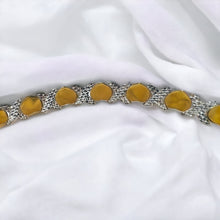 Load image into Gallery viewer, 10k Yellow Gold 8.5mm XO Love Tennis Bracelet 7.15" Two Tone White Gold 7g