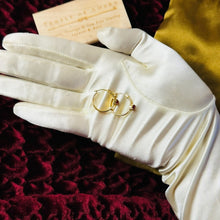 Load image into Gallery viewer, 14k Yellow Gold Natural Ruby Hoop Earrings Earth Mined Ruby Hoops 20mm 1.3g