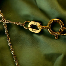 Load image into Gallery viewer, 10k Yellow Gold Ruby Diamond Necklace 18"Heart Briolette Red Ruby BIG 19mm 6.6g