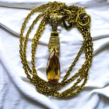 Load image into Gallery viewer, H. Stern 18k Gold Diamond 1.32ct Imperial Topaz Pendant Necklace 16" Brazil Vintage 4.8