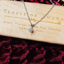 Load image into Gallery viewer, 14k White Gold 1/4 Carat T.W. Natural Diamond Solitaire Necklace 20" 585 Gold