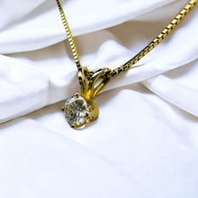 Load image into Gallery viewer, 14K Gold 1/4 Carat Natural Diamond Solitaire Necklace 18" .25ct Genuine Diamond Necklace with Box Chain Anniversary Gift For Wife