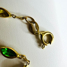 Load image into Gallery viewer, 14k Yellow Gold 3.6mm Multi Colored Gemstone Bracelet 7" REAL GOLD 585 2.4g