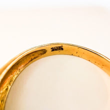 Load image into Gallery viewer, 14k Gold 1/4ct Natural Emerald Ring Size 7 Channel Set Diamonds Valentines Day