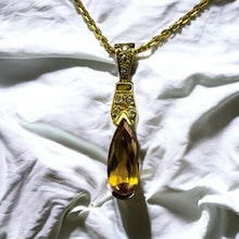 Load image into Gallery viewer, H. Stern 18k Gold Diamond 1.32ct Imperial Topaz Pendant Necklace 16" Brazil Vintage 4.8
