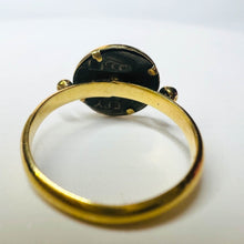 Load image into Gallery viewer, 14k Yellow Gold Ancient Alexander the Great Macedonian Herakles Silver Coin Drachm Ring Size 5.25 Hercules