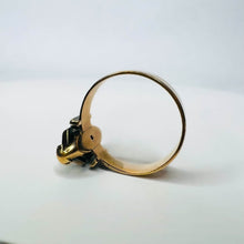 Load image into Gallery viewer, Antique Victorian Solid 10k Gold Turquoise and Seed Pearl Ring size 8 3.5g