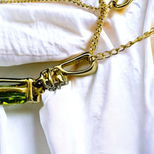 Load image into Gallery viewer, 14k Gold 1 CT T.W. Natural Peridot & Diamond Necklace 15" August Birthstone 1.5g