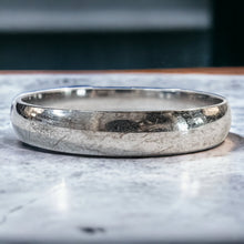 Load image into Gallery viewer, 10k White Gold 3.25mm Wedding Band Sz 9 Vintage Wedding Ring Distressed 1.7g