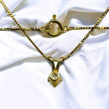 Load image into Gallery viewer, 14K Gold 1/4 Carat Natural Diamond Solitaire Necklace 18" .25ct Genuine Diamond Necklace with Box Chain Anniversary Gift For Wife