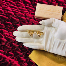 Load image into Gallery viewer, Vintage 14k Yellow Gold Bow and Heart Drop Earrings Solid 585 Gold 19mm 3.1g Christmas Ribbon Anniversary Gift for Wife