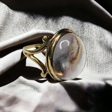 Load image into Gallery viewer, Antique 10k Gold Pools of Light Rock Crystal Cabochon Ring RARE Victorian Sz 5