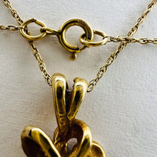 Load image into Gallery viewer, Antique 14k Gold .10 Carat Old Mine Cut Diamond Necklace 18" Victorian Love Knot