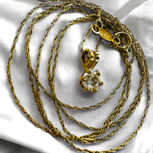 Load image into Gallery viewer, 14k Yellow Gold 1/4ct Solitaire Natural Diamond Necklace 20" Solid 585 Gold