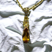 Load image into Gallery viewer, H. Stern 18k Gold Diamond 1.32ct Imperial Topaz Pendant Necklace 16" Brazil Vintage 4.8