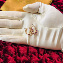 Load image into Gallery viewer, 10k Yellow Gold Natural Amethyst Hoop Earrings 17mm Prong Set Hoops 1g February