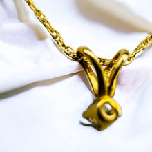 Load image into Gallery viewer, 14K Gold 1/20 CT Natural Diamond Solitaire Necklace 18" .05ct April Birthstone