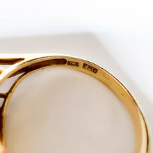 Load image into Gallery viewer, Large 10K Yellow Gold Citrine Ring Size 5 Citrine & Diamond Floral Ring 5 CTTW