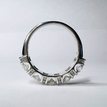 Load image into Gallery viewer, 10k White Gold 5 Stone Diamond Ring Size 8 Vintage Engagement Ring 1 Carat TW 2g Wedding Ring Bar Set Diamond Ring Anniversary Gift for Wife