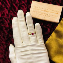 Load image into Gallery viewer, Antique 14k Gold Ruby & Diamond Ring Sz 5.25 Edwardian Engagement Ring Natural Ruby Ring 585 Gold Diamond Ring Wedding Ring July Birthstone