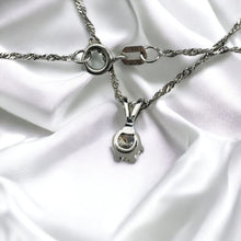 Load image into Gallery viewer, 14k White Gold 1/4 Carat T.W. Natural Diamond Solitaire Necklace 20" 585 Gold