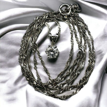 Load image into Gallery viewer, 14k White Gold 1/4 Carat T.W. Natural Diamond Solitaire Necklace 20" 585 Gold
