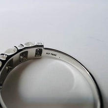 Load image into Gallery viewer, 10k White Gold 5 Stone Diamond Ring Size 8 Vintage Engagement Ring 1 Carat TW 2g Wedding Ring Bar Set Diamond Ring Anniversary Gift for Wife