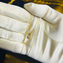 Load image into Gallery viewer, REAL 14k YELLOW GOLD 1/3ct Natural Diamond Solitaire Necklace 19" Solid Gold 585