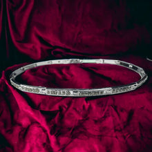 Load image into Gallery viewer, 14k White Gold Diamond Bracelet 7.25" 1/2cttw Diamond Panel Tennis Bracelet 2.5g