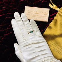 Load image into Gallery viewer, 10k Gold Natural Emerald Ring Size 8.25 Round Cut 1/2 Carat Solitaire Ring 1.1g