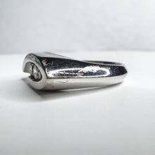 Load image into Gallery viewer, 14k White Gold 1/3ct 3 Stone Diamond Ring Size 6.75 Vintage Engagement Ring 5.9g