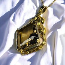 Load image into Gallery viewer, 18k Gold Antique Citrine Necklace 29" Art Nouveau Hawaiian Heirloom 14.7g
