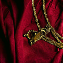 Load image into Gallery viewer, 14k Gold Poseidon Necklace 18" Aquarius Zodiac Charm Pendant Vintage Mermaid 5.1