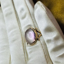 Load image into Gallery viewer, Antique 10k Gold Pools of Light Rock Crystal Cabochon Ring RARE Victorian Sz 5