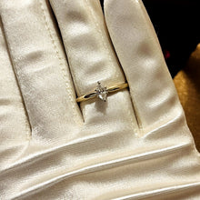 Load image into Gallery viewer, 14k Yellow Gold 1/4ct Marquise Diamond Engagement Ring Sz 7.25 Wedding Ring 2.1g