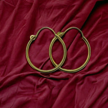 Load image into Gallery viewer, 14k Gold Hoop Earrings 16mm French Hook Mini Hoops Dainty Minimalist Earrings