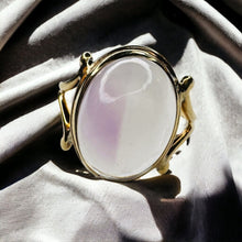 Load image into Gallery viewer, Antique 10k Gold Pools of Light Rock Crystal Cabochon Ring RARE Victorian Sz 5