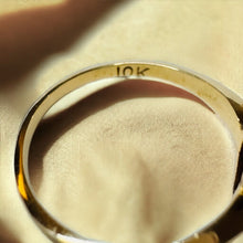 Load image into Gallery viewer, Antique 10k Gold Ruby Diamond Navette Ring Size 7 Rose Cut Gems Victorian 2.4g