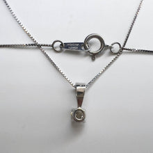 Load image into Gallery viewer, 10k White Gold 1/4ct Solitaire Natural Diamond Necklace 19" Anniversary Gift